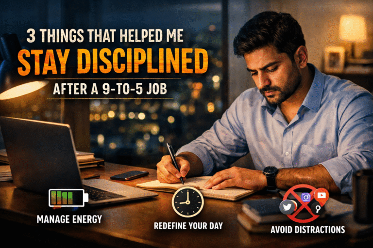 3 Things That Helped Me Stay Disciplined After a 9-to-5 Job